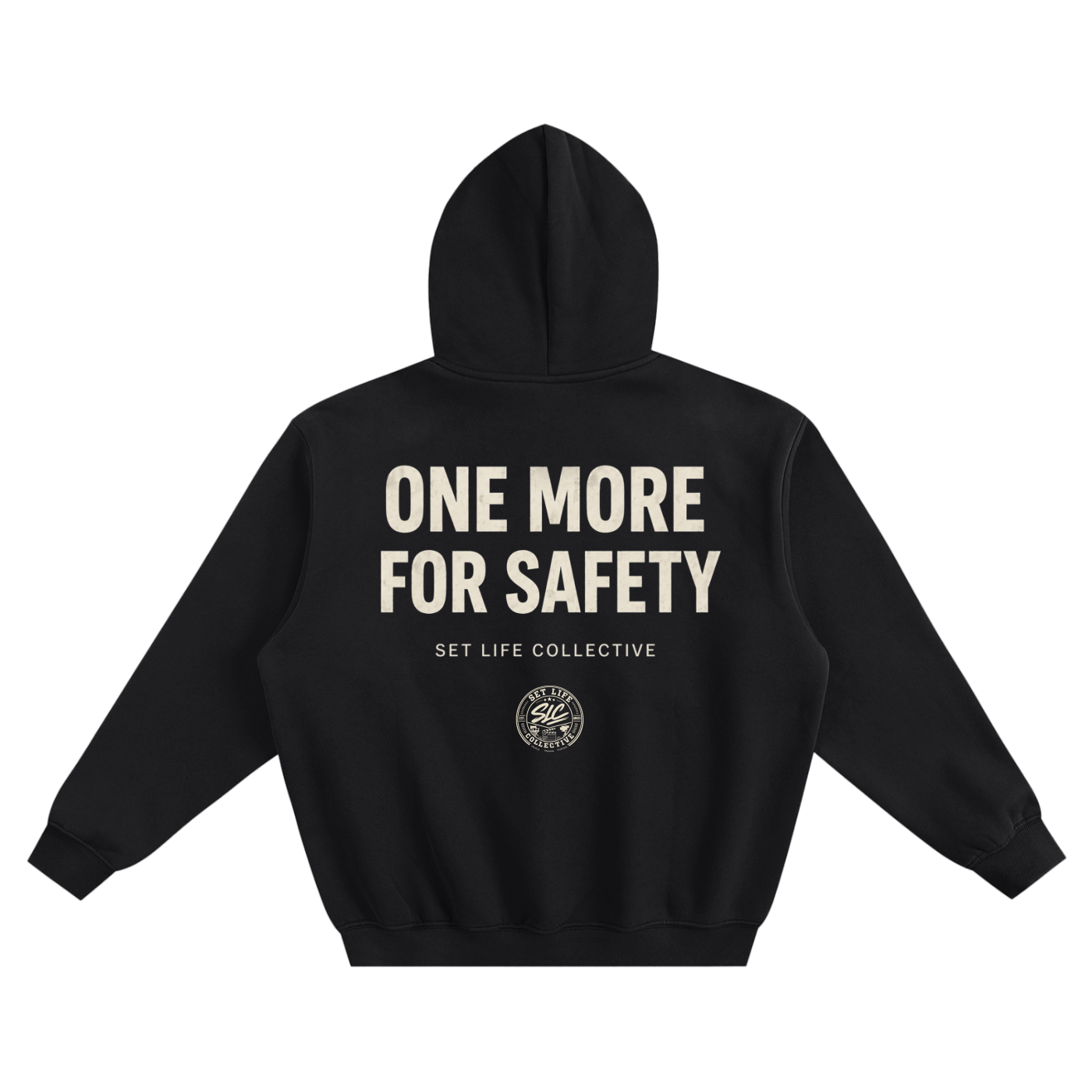 One More For Safety: Cream- Fleeced Boxy Hoodie
