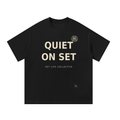Quiet On Set: Cream- Unisex Oversized T-Shirt