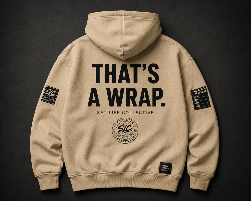 That's a Wrap (Black)-Fleeced Boxy Hoodie