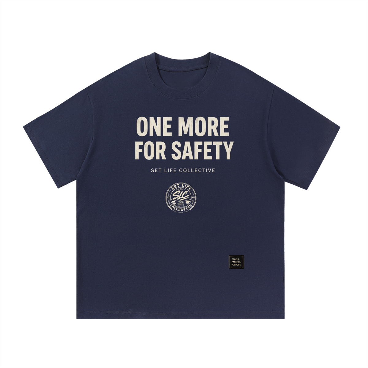 One More for Safety: Cream-Essential Cotton T-Shirt