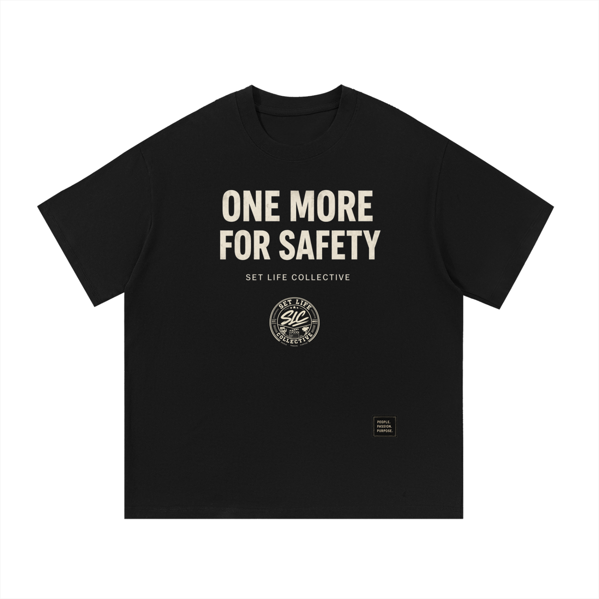 One More for Safety: Cream-Essential Cotton T-Shirt