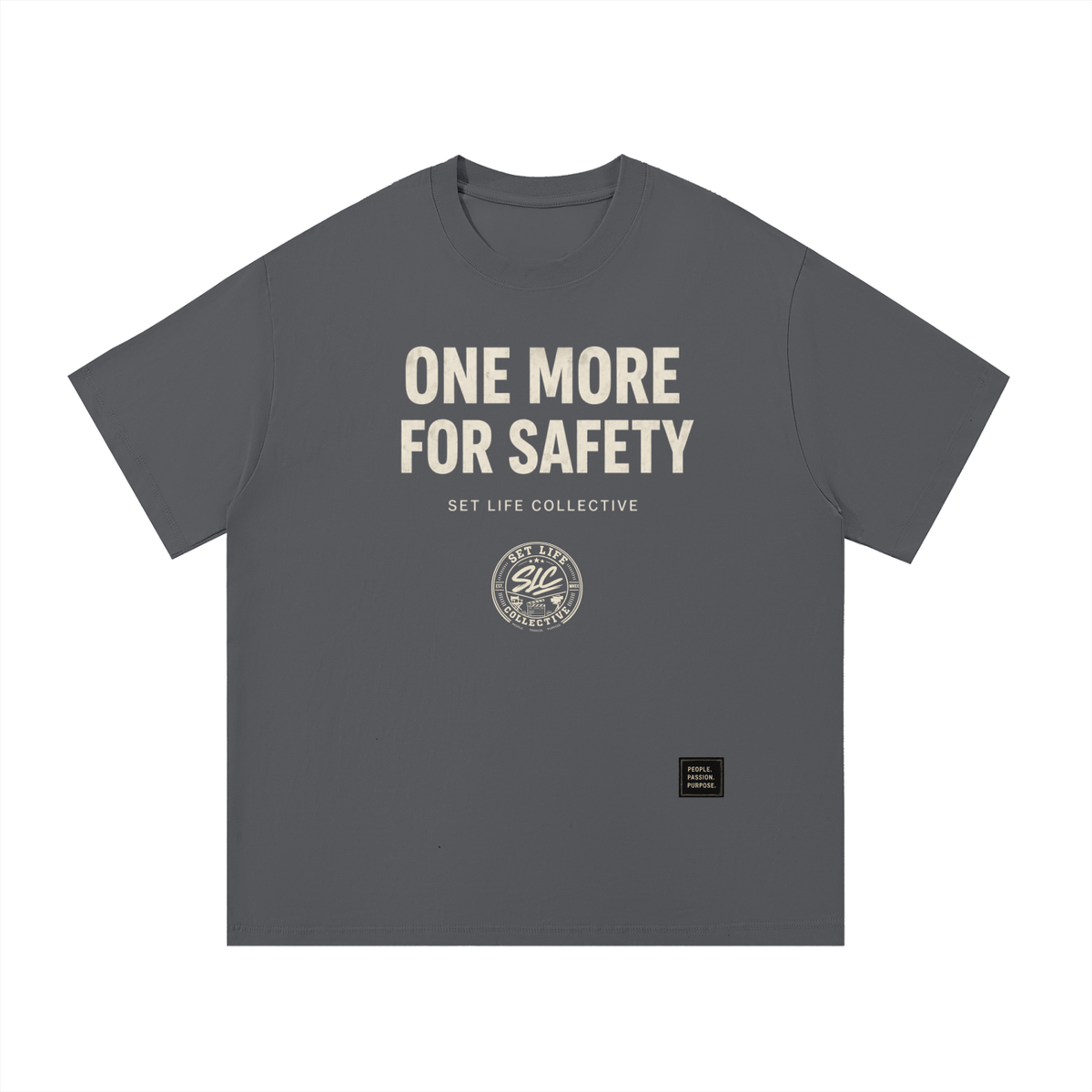 One More for Safety: Cream-Essential Cotton T-Shirt